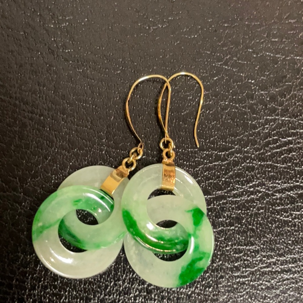 High grade jade earring